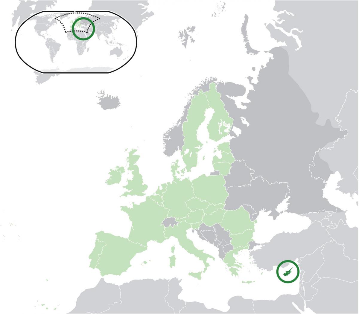 bản đồ châu âu đang ở Síp