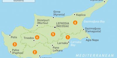 Bản đồ của đảo Síp nước