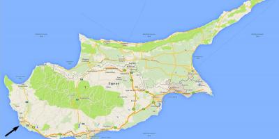 Bản đồ của đảo Síp đang ở sân bay